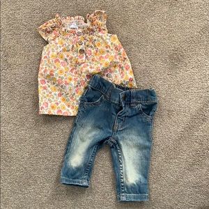 Adorable Jean and Top combo by Carters